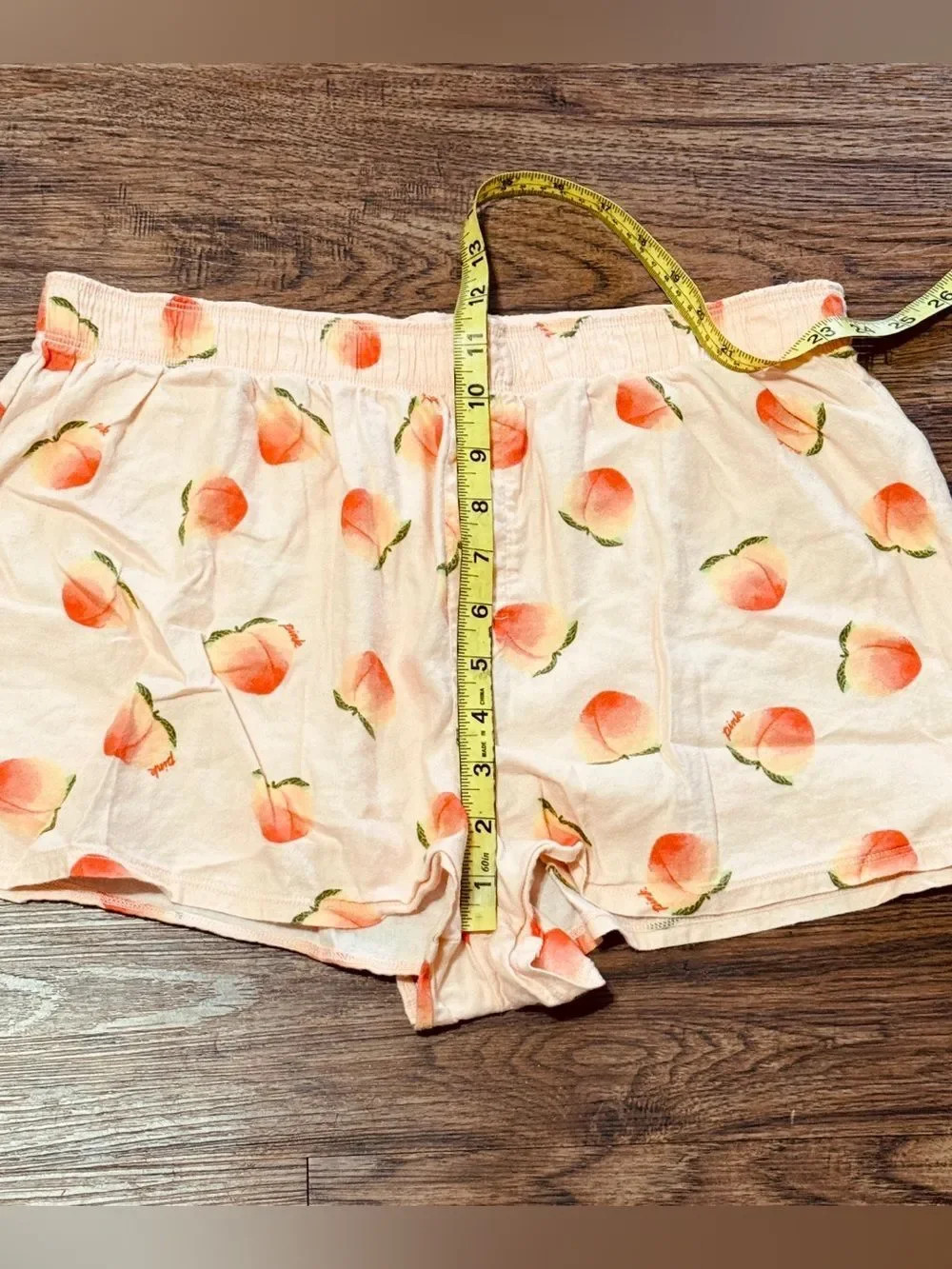 Victoria's Secret PINK Peach Print Boxer Sleep Shorts Pink Peach Medium